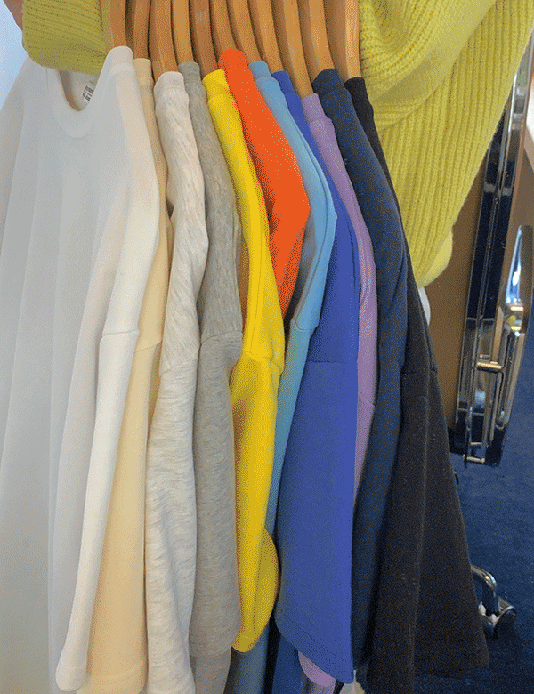 [2만장돌파♥]팬톤 오버 레이어드 반팔 티셔츠 (11color) ’남녀공용’