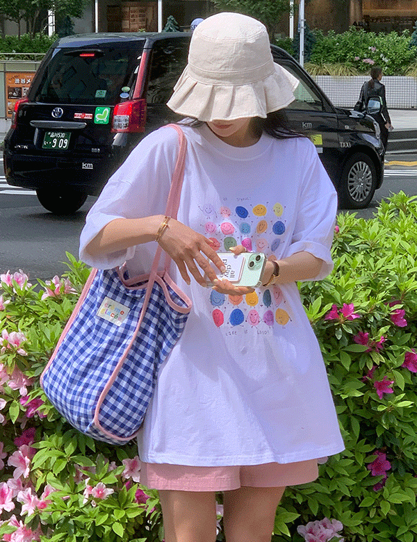 [♥단24시간!신상7%할인♥]위조이 오버핏 반팔 티셔츠 (2color) 남녀공용